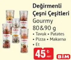GOURMY DEĞİRMENLİ ÇEŞNİ ÇEŞİTLERİ fiyat ve kampanya bilgisi